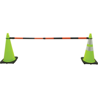 Retractable Cone Bar, 7' 5" Extended Length, Black/Orange Distribution Jean Lapalme