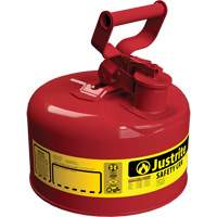 Safety Cans, Type I, Steel, 1 US gal., Red, FM Approved/UL/ULC Listed Distribution Jean Lapalme