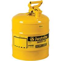 Safety Cans, Type I, Steel, 5 US gal., Yellow, FM Approved/UL/ULC Listed Distribution Jean Lapalme