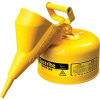 Safety Cans, Type I, Steel, 2.5 US gal., Yellow, FM Approved/UL/ULC Listed Distribution Jean Lapalme