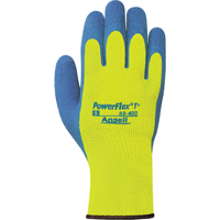 PowerFlex&reg; T° Hi Viz 80-400 Gloves, 7/Small, Rubber Latex Coating, 7 Gauge, Terry Shell Distribution Jean Lapalme