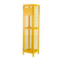 Gas Cylinder Cabinets, 2 Cylinder Capacity, 17" W x 17" D x 69" H, Yellow Distribution Jean Lapalme