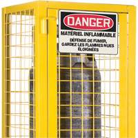 Armoire de s&eacute;curit&eacute; pour cylindres de gaz conforme aux normes de la CSA, nbre de bouteilles: 2, 17" , 17" , 69" , Jaune Distribution Jean Lapalme