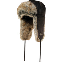 Chapeau matelass&eacute; doubl&eacute; de fourrure synth&eacute;tique, Doublure en Nylon/Fourrure, T-Grand, Noir Distribution Jean Lapalme