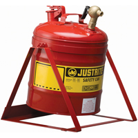 Laboratory Safety Can with Faucet, Type I, Steel, 5 US gal., Red, FM Approved Distribution Jean Lapalme