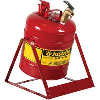 Laboratory Safety Can with Faucet, Type I, Steel, 5 US gal., Red, FM Approved Distribution Jean Lapalme