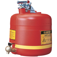 Laboratory Safety Can with Faucet, Type I, Steel, 5 US gal., Red, FM Approved Distribution Jean Lapalme