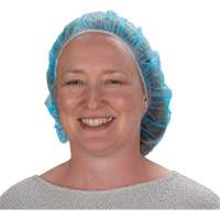Non-Woven Bouffant Caps, Polypropylene, 21"/Large, Blue Distribution Jean Lapalme