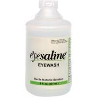 Bouteilles de solution saline pour douche oculaire, Bouteille Plein, 8 oz Distribution Jean Lapalme