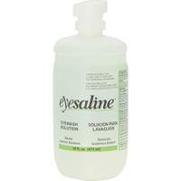 Bouteilles de solution saline pour douche oculaire, Bouteille Plein, 16 oz Distribution Jean Lapalme