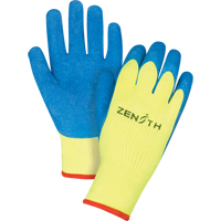 Gants haute visibilit&eacute; doubl&eacute;s d'acrylique & enduits de caoutchouc, 10/T-Grand, R&ecirc;vetement Latex de caoutchouc, Calibre 7, Enveloppe en Tissu &eacute;ponge Distribution Jean Lapalme