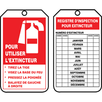 Safety Tags, Cardstock, 3-1/8" W x 5-7/8" H, French Distribution Jean Lapalme