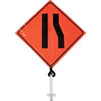Narrow Road Pole Sign, 24" x 24", Vinyl, Pictogram Distribution Jean Lapalme