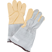 Standard-Duty Snug Wrist Work Gloves, Large, Grain Cowhide Palm Distribution Jean Lapalme