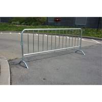 Portable Barrier, Interlocking, 102" L x 40" H, Silver Distribution Jean Lapalme