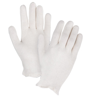 Mediumweight Inspection Gloves, Poly/Cotton, Hemmed Cuff, Men's Distribution Jean Lapalme