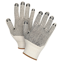 Heavyweight Double-Sided Dotted String Knit Gloves, Poly/Cotton, Double Sided, 7 Gauge, Large Distribution Jean Lapalme