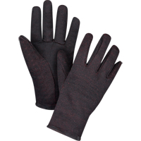 Gants de jersey, Grand, Brun, Molleton rouge, &agrave; enfiler Distribution Jean Lapalme