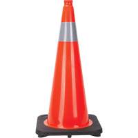 Traffic Cone, 28", Orange, 4" Reflective Collar(s) Distribution Jean Lapalme
