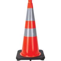 Traffic Cone, 28", Orange, 4" & 6" Reflective Collar(s) Distribution Jean Lapalme