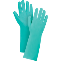 Gants de premi&egrave;re qualit&eacute; &agrave; prise en losange r&eacute;sistants aux produits chimiques, Taille Moyen/8, 15" lo, Nitrile, 22 mils Distribution Jean Lapalme