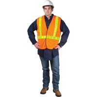 5-Point Tear-Away Traffic Safety Vest, High Visibility Orange, Medium, Polyester Distribution Jean Lapalme