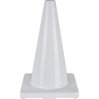 Coloured Traffic Cone, 18", White Distribution Jean Lapalme