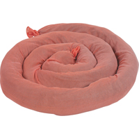Remblais tubulaires absorbants, Mati&egrave;res dangereuses, Absorption 50 gal., 3" la x 8' lo, Pqt de 15 Distribution Jean Lapalme