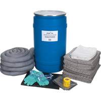 Trousse de d&eacute;versements &agrave; grande capacit&eacute;, Universel, Baril, Absorbance de 30 gal. US Distribution Jean Lapalme