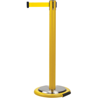 Free-Standing Crowd Control Barrier, Steel, 35" H, Yellow Tape, 7' Tape Length Distribution Jean Lapalme