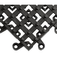 Tapis ErgoDeck avec crampons antid&eacute;rapants int&eacute;gr&eacute;s No 553, PVC, 1-1/2' la c, 1-1/2' lo, 7/8" &eacute;paisseur, Noir Distribution Jean Lapalme