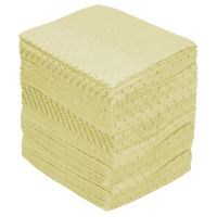Feuilles absorbantes en fibres fines de calibre industriel, Mati&egrave;res dangereuses, 15" x 17", 35 gal. d'absorption Distribution Jean Lapalme