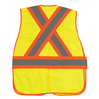 CSA Compliant High Visibility Surveyor Vest, High Visibility Lime-Yellow, Medium, Polyester Distribution Jean Lapalme