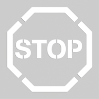 Pochoirs de marquage du sol - Stop, Pictogramme, 20" x 20" Distribution Jean Lapalme