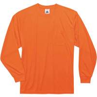 Chandail &agrave; manches longues non certifi&eacute; GloWear 8091, Polyester, Petit, Orange haute visibilit&eacute; Distribution Jean Lapalme