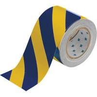 ToughStripe&reg; Floor Marking Tape, 4" x 100', Polyester, Blue and Yellow Distribution Jean Lapalme