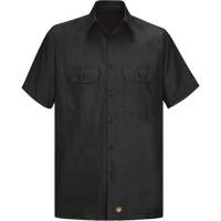 Chemise &agrave; manches courtes en tissu ind&eacute;chirable, Hommes, Grand (grande taille), Noir Distribution Jean Lapalme