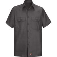 Chemise &agrave; manches courtes en tissu ind&eacute;chirable, Hommes, Grand (grande taille), Charbon Distribution Jean Lapalme