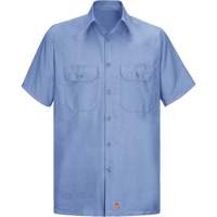 Chemise &agrave; manches courtes en tissu ind&eacute;chirable, Hommes, 3T-Grand, Bleu Distribution Jean Lapalme