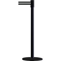 Slimline TensaBarrier&reg; Barrier Post, Steel, 38" H, Black/White Tape, 7.5' Tape Length Distribution Jean Lapalme