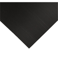 Corrugated Switchboard Matting No.702, 2' W x 10' L, 1/4" Thickness, Black, PVC Distribution Jean Lapalme