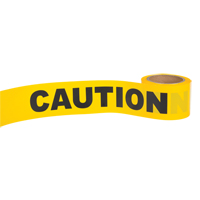 "Caution" Barricade Tape, English, 3" W x 300' L, 1.5 mils, Black on Yellow Distribution Jean Lapalme