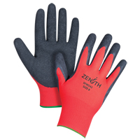 Black & Red Crinkle Grip Coated Gloves, 8/Medium, Rubber Latex Coating, 13 Gauge, Polyester Shell Distribution Jean Lapalme