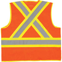 Veste de s&eacute;curit&eacute; d&eacute;tachable en cinq points de premi&egrave;re qualit&eacute;, Orange haute visibilit&eacute;, Grand/T-Grand, Polyester Distribution Jean Lapalme