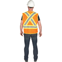 Veste de s&eacute;curit&eacute; d&eacute;tachable en cinq points de premi&egrave;re qualit&eacute;, Orange haute visibilit&eacute;, Grand/T-Grand, Polyester Distribution Jean Lapalme