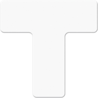 Armor Stripe Lean/5S Markers, T, 6" L x 6" W, White, Plastic Distribution Jean Lapalme