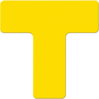 Armor Stripe Lean/5S Markers, T, 6" L x 6" W, Yellow, Plastic Distribution Jean Lapalme