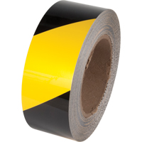 Ruban de marquage pour plancher Tuff Mark, 2" x 100', Polyester, Noir et jaune Distribution Jean Lapalme