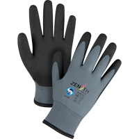 Gants enduits de premi&egrave;re qualit&eacute; ZX-30°, 8/Moyen, R&ecirc;vetement PVC, Calibre 15, Enveloppe en Nylon Distribution Jean Lapalme