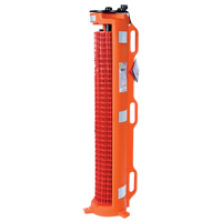Wheeled Barrier, 50' L, Plastic, Orange Distribution Jean Lapalme